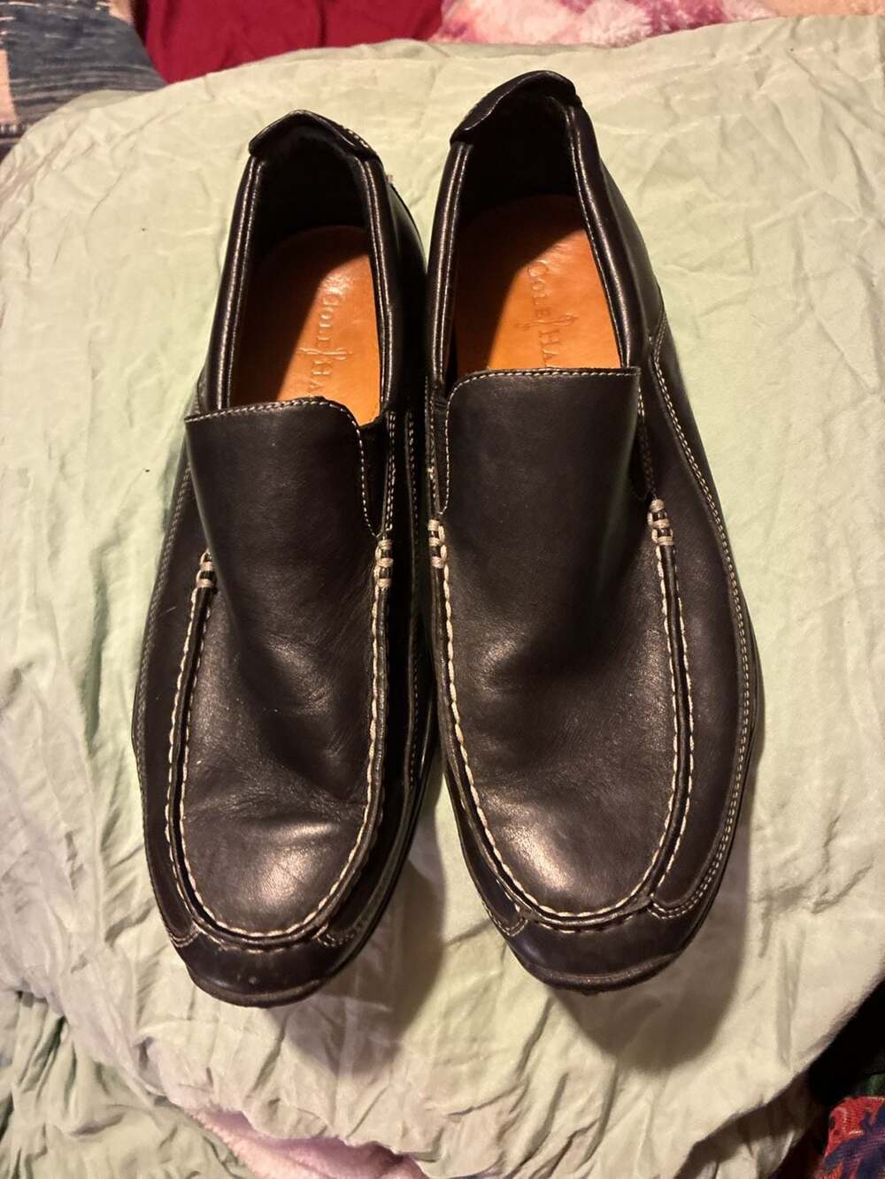 Cole Haan NikeAir Men's Black Leather Slip-On Loafers Size 10.5 M C08039